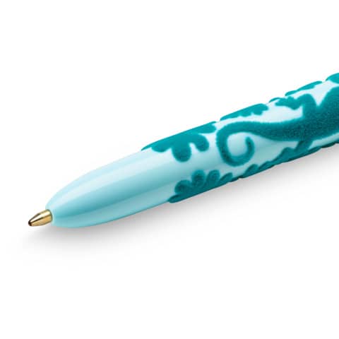 Penna a sfera a scatto BIC 4 Colours Velours M 1 mm in conf. 12 fantasie assortite - 9672771